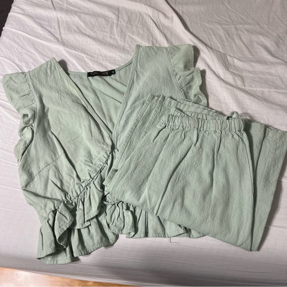 Show Me Your MuMu Pants - green matching set size medium